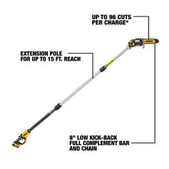 DEWALT 20V MAX* Lithium-Ion Cordless Pole Saw And Pole Hedge Trimmer Combo Kit -Dewalt 349E39B6 2215 40D8 8216 8E1E6F00462A 7