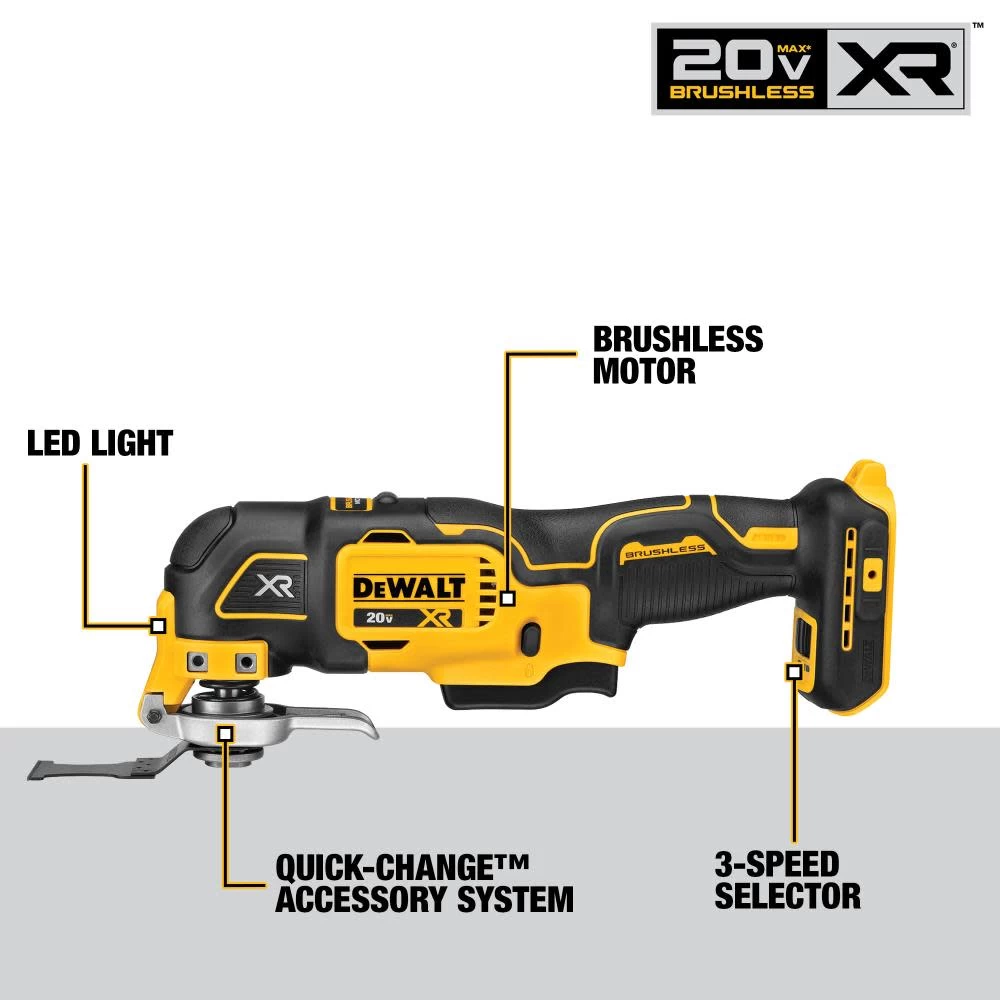 DEWALT 20V Max XR Oscillating Multi Tool Bare Tool 7 DEWALT 20V Max XR Oscillating Multi Tool Bare Tool - Image 5