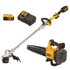 DEWALT 20V MAX* XR Brushless 14 In. Cordless Folding String Trimmer And Handheld Blower Combo Kit